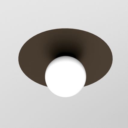 Candeeiro de tecto FLAT 1xE27/15W/230V 55x60 cm castanho