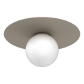 Candeeiro de tecto FLAT 1xE27/15W/230V, diâmetro 35 cm, bege