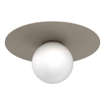 Candeeiro de tecto FLAT 1xE27/15W/230V, diâmetro 35 cm, bege