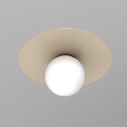 Candeeiro de tecto FLAT 1xE27/15W/230V, diâmetro 35 cm, bege