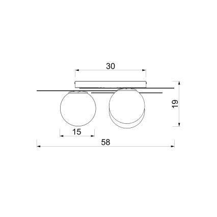 Candeeiro de tecto FLAT 3xE27/15W/230V 55x60 cm bordô
