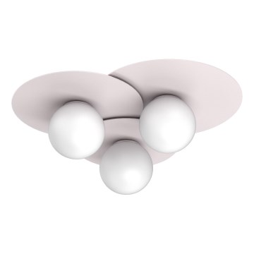 Candeeiro de tecto FLAT 3xE27/15W/230V 55x60 cm creme