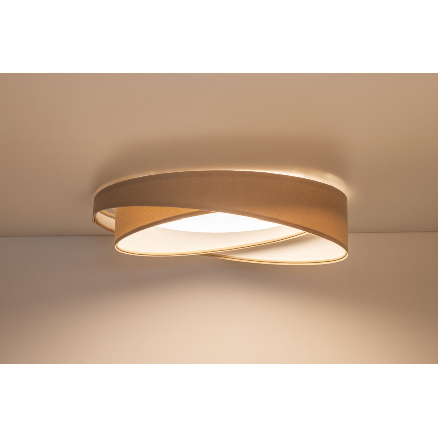 Candeeiro de tecto GALAXY MODERN LED, 24 W, 230 V, diâmetro 55 cm, bege/branco