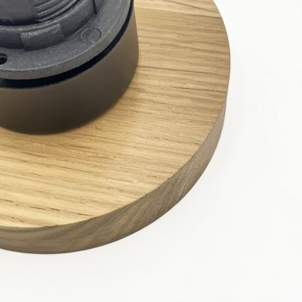 Candeeiro de tecto HARMA WOOD 1xE27/15W/230V carvalho/branco Ø 25 cm