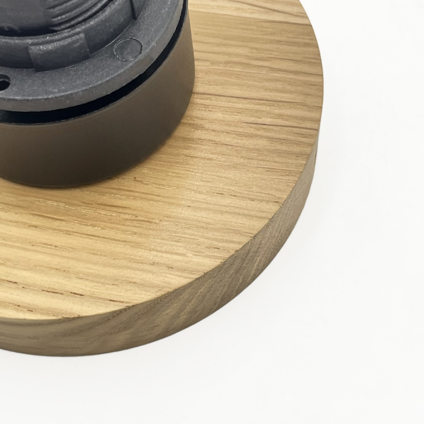 Candeeiro de tecto HARMA WOOD 1xE27/15W/230V carvalho/branco Ø 25 cm