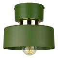 Candeeiro de tecto IGNIA 1xE27/60W/230V verde/dourado