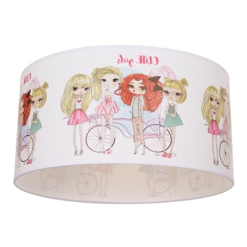 Candeeiro de tecto infantil GIRLS VIBES 1xE27/60W/230V, diâmetro 40 cm, para meninas