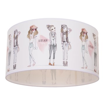 Candeeiro de tecto infantil GIRLS VIBES 1xE27/60W/230V Ø 40 cm para raparigas