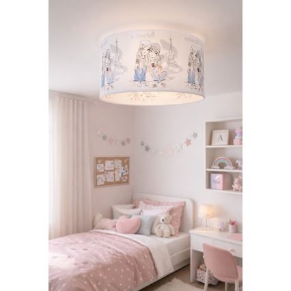 Candeeiro de tecto infantil GIRLS VIBES 1xE27/60W/230V Ø 40 cm Paris