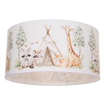 Candeeiro de tecto infantil KIDS ROOM 1xE27/60W/230V Ø 40 cm animais