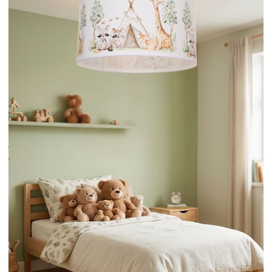 Candeeiro de tecto infantil KIDS ROOM 1xE27/60W/230V Ø 40 cm animais