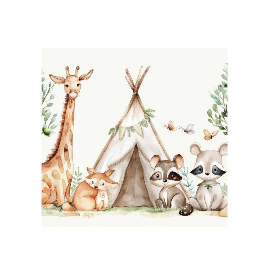 Candeeiro de tecto infantil KIDS ROOM 1xE27/60W/230V Ø 40 cm animais