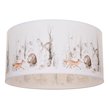 Candeeiro de tecto infantil KIDS ROOM 1xE27/60W/230V Ø 40 cm, com desenhos de animais