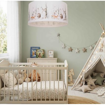 Candeeiro de tecto infantil KIDS ROOM 1xE27/60W/230V Ø 40 cm, com desenhos de animais