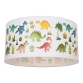 Candeeiro de tecto infantil KIDS ROOM 1xE27/60W/230V, Ø 40 cm, com motivo de dinossauro