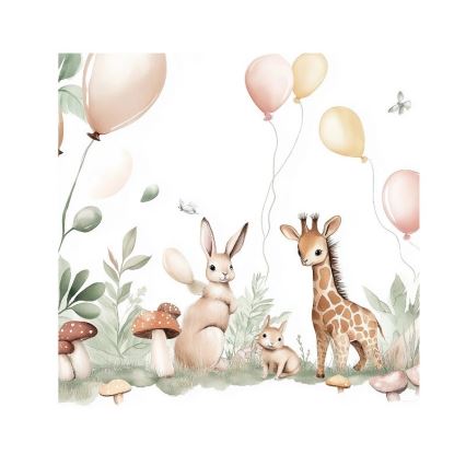 Candeeiro de tecto infantil KIDS ROOM 1xE27/60W/230V Ø 40 cm, com motivos de animais
