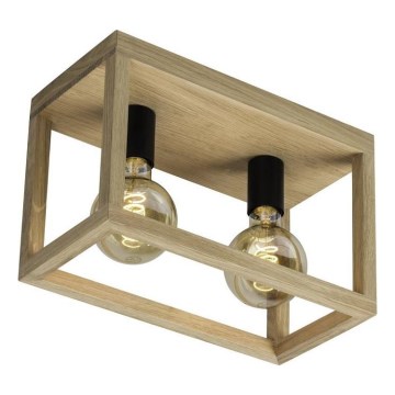 Candeeiro de tecto KAGO 2xE27/60W/230V carvalho mate