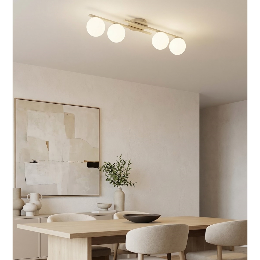 Candeeiro de tecto KAIRO 4xE14/10W/230V bege