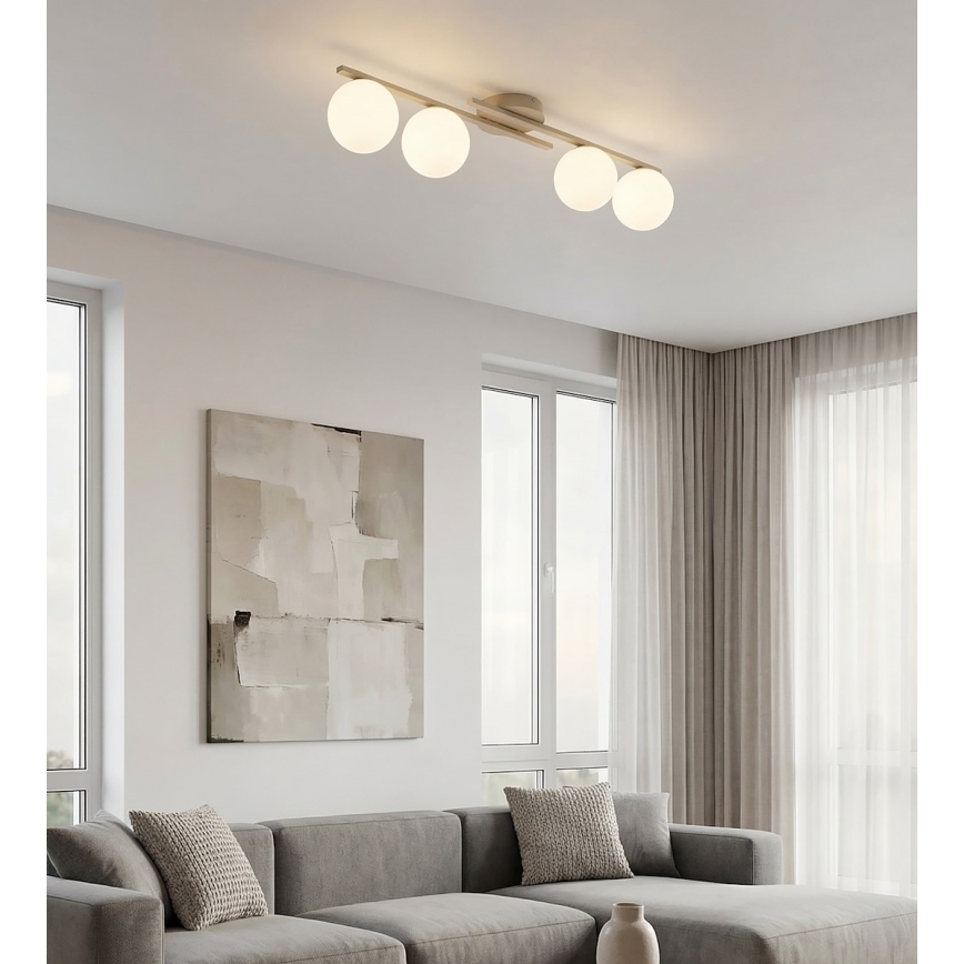 Candeeiro de tecto KAIRO 4xE14/10W/230V bege