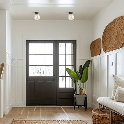 Candeeiro de tecto LAVA 1xG9/8W/230V bronze/bege fumado