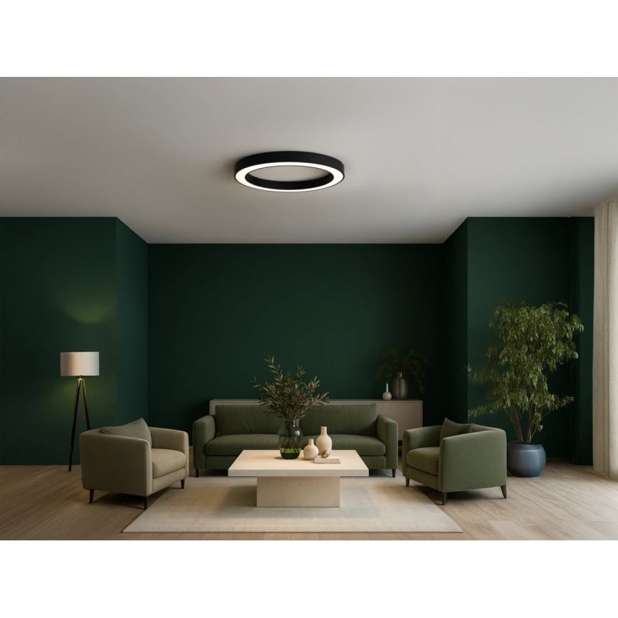 Candeeiro de tecto LED/100W/230V 3000/4000/6500K Ø 100 cm preto