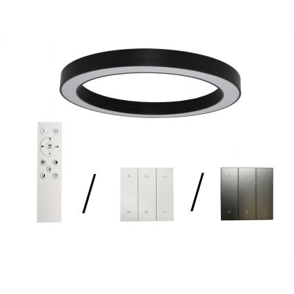 Candeeiro de tecto LED/100W/230V 3000/4000/6500K Ø 100 cm preto