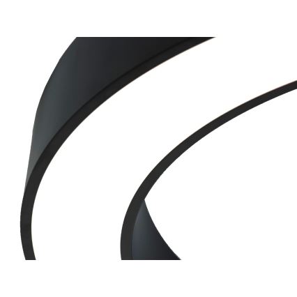 Candeeiro de tecto LED/100W/230V 3000/4000/6500K Ø 100 cm preto