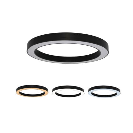 Candeeiro de tecto LED 115 W, 230 V, 3000/4000/6500 K, Ø 120 cm, preto