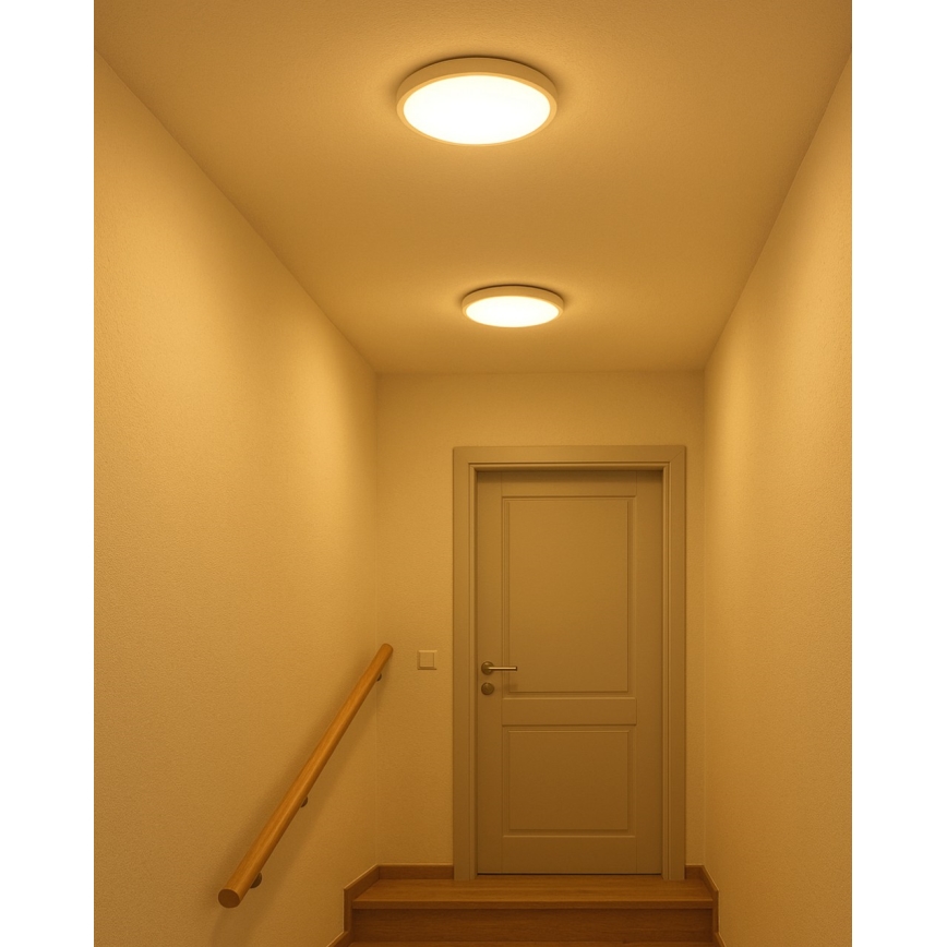 Candeeiro de tecto LED/18W/230V 3000/4000/6500K Ø 23 cm branco