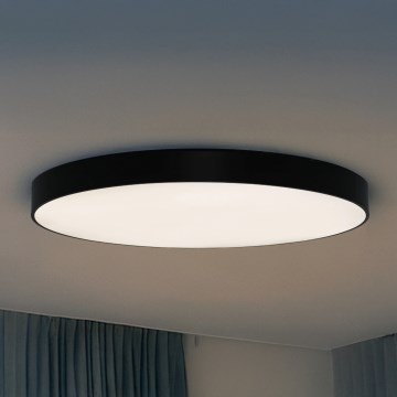 Candeeiro de tecto LED/200W/230V 3000/4000/6500K Ø 100 cm preto
