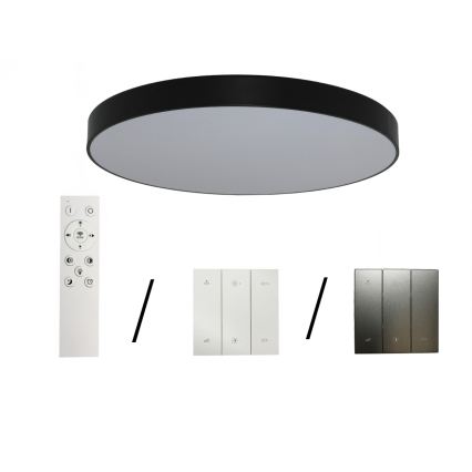 Candeeiro de tecto LED/200W/230V 3000/4000/6500K Ø 100 cm preto