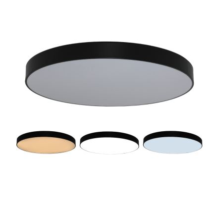 Candeeiro de tecto LED/200W/230V 3000/4000/6500K Ø 100 cm preto