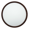 Candeeiro de tecto LED/24W/230V 3000/4000/6500K Ø 30 cm castanho