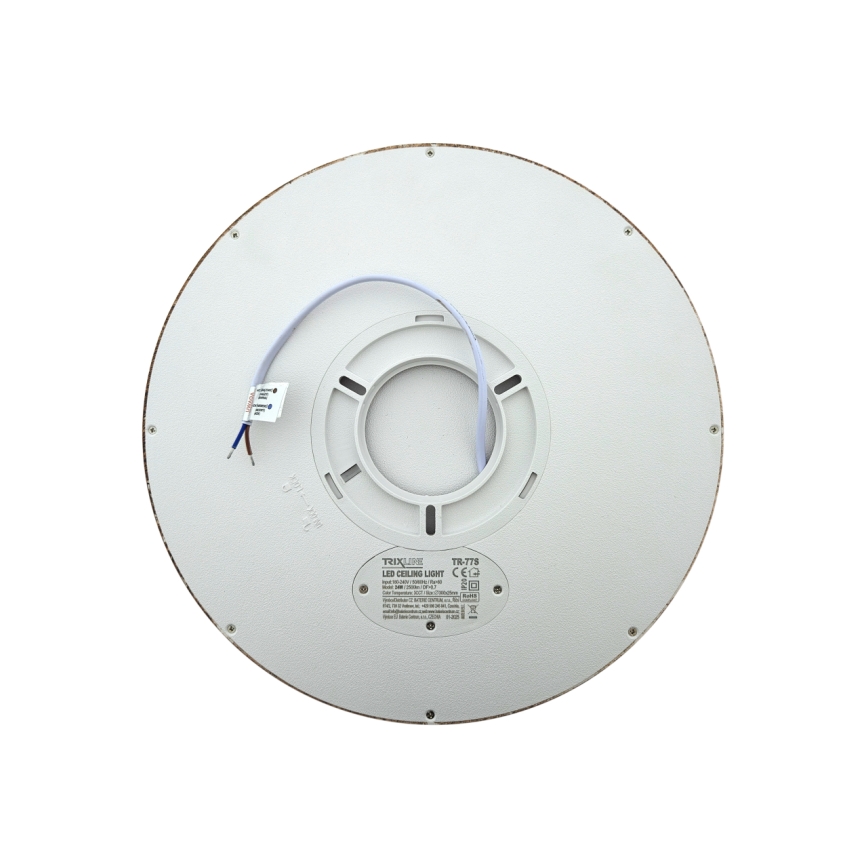 Candeeiro de tecto LED/24W/230V 3000/4000/6500K Ø 30 cm castanho