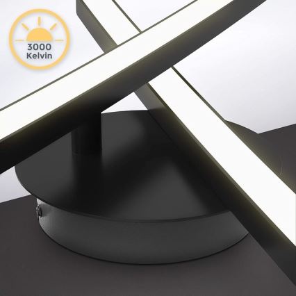 Candeeiro de tecto LED 2xLED/6W/230V 3000K preto