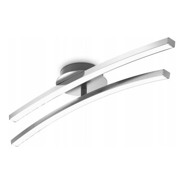 Candeeiro de tecto LED 2xLED/6W/230V cromado brilhante