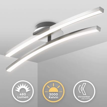 Candeeiro de tecto LED 2xLED/6W/230V cromado brilhante