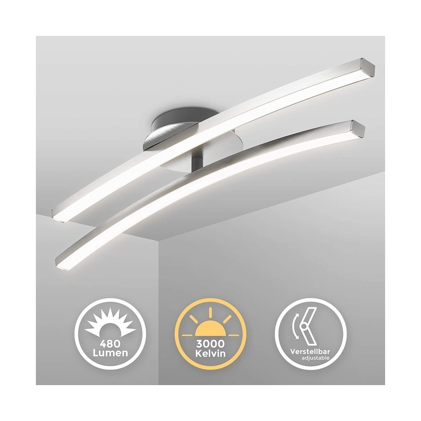 Candeeiro de tecto LED 2xLED/6W/230V cromado brilhante