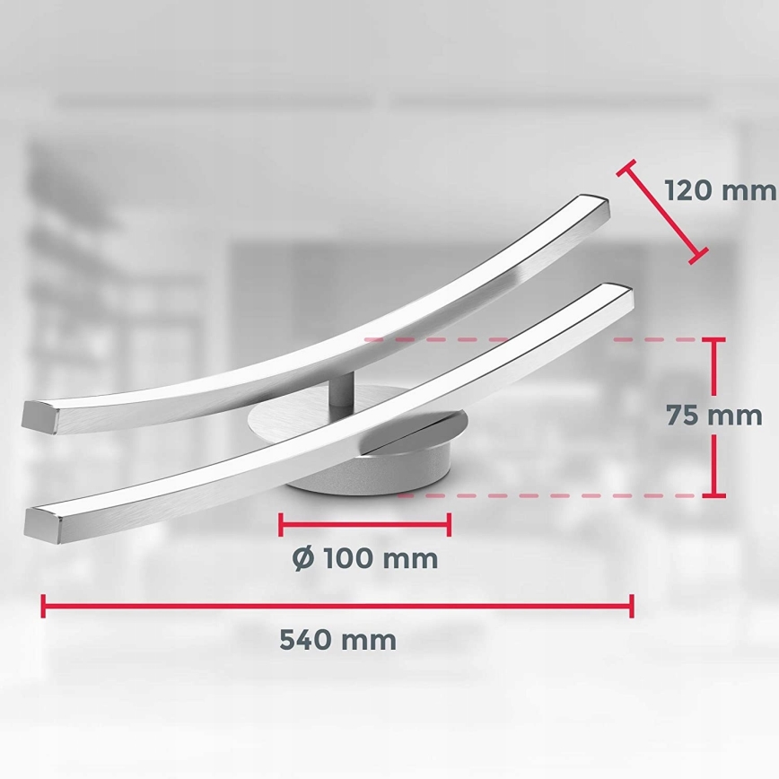 Candeeiro de tecto LED 2xLED/6W/230V cromado brilhante
