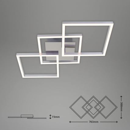 Candeeiro de tecto LED/33W/230V 3000K cromo mate