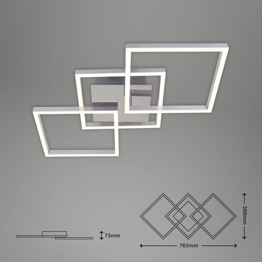 Candeeiro de tecto LED/33W/230V 3000K cromo mate