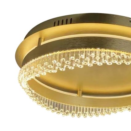 Candeeiro de Tecto LED 36W/230V Ø 43 cm dourado