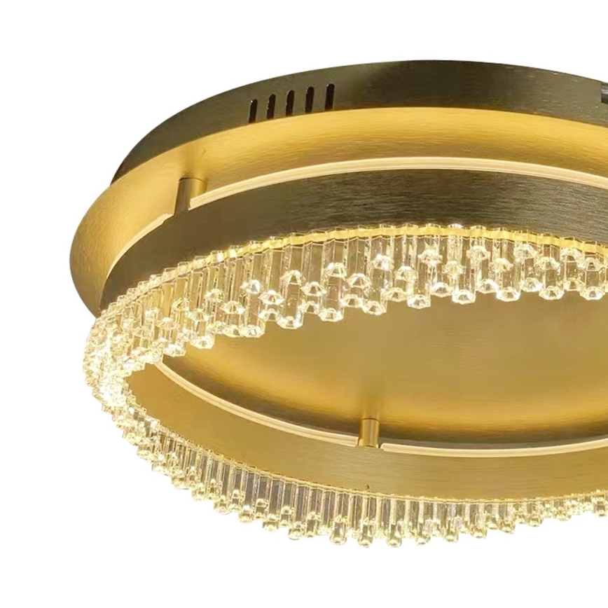 Candeeiro de Tecto LED 36W/230V Ø 43 cm dourado