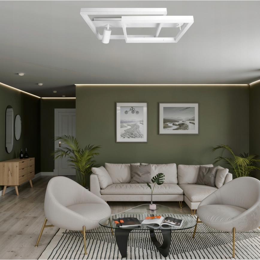 Candeeiro de tecto LED/38W/230V + 1xGU10/30W branco