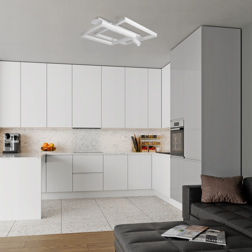 Candeeiro de tecto LED/38W/230V + 1xGU10/30W branco