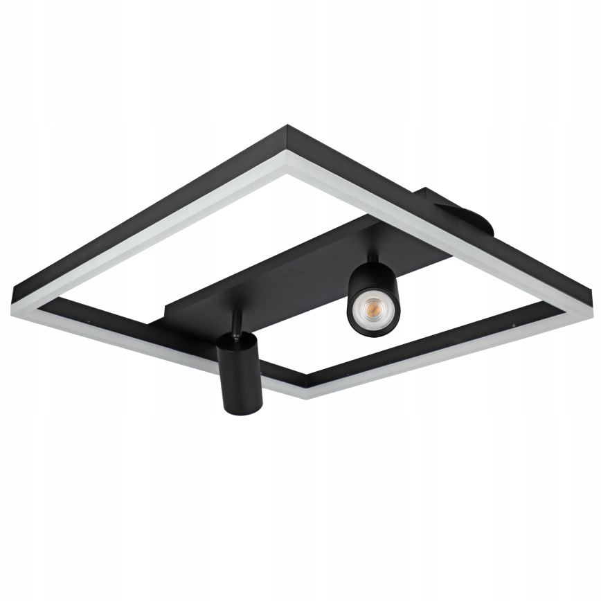 Candeeiro de tecto LED/38W/230V + 2xGU10/30W preto