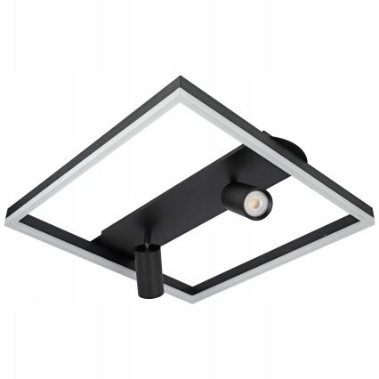 Candeeiro de tecto LED/38W/230V + 2xGU10/30W preto