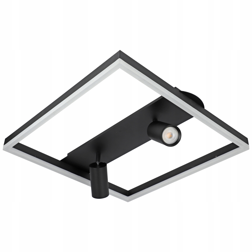 Candeeiro de tecto LED/38W/230V + 2xGU10/30W preto