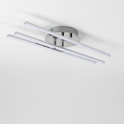 Candeeiro de tecto LED 3xLED/3W/230V cromo brilhante