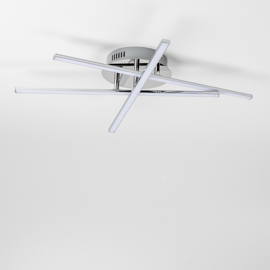 Candeeiro de tecto LED 3xLED/3W/230V cromo brilhante